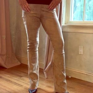 Suede Flare Pants